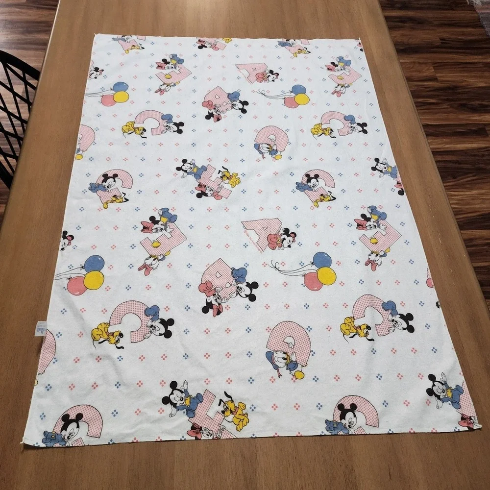 Vintage Dundee Disney Babies ABC Pink Receiving Blanket